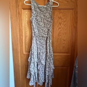 MSK Gray Floral Maxi Dress
